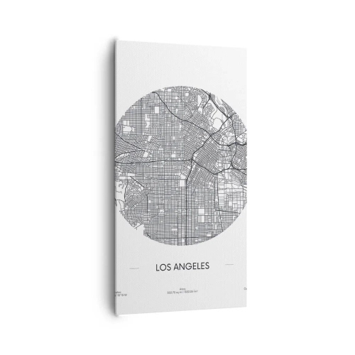 Canvastavla - Bild på duk - Los Angeles anatomi - 65x120 cm