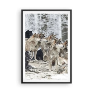 Affisch i svart ram - Familj och vänner - 61x91 cm