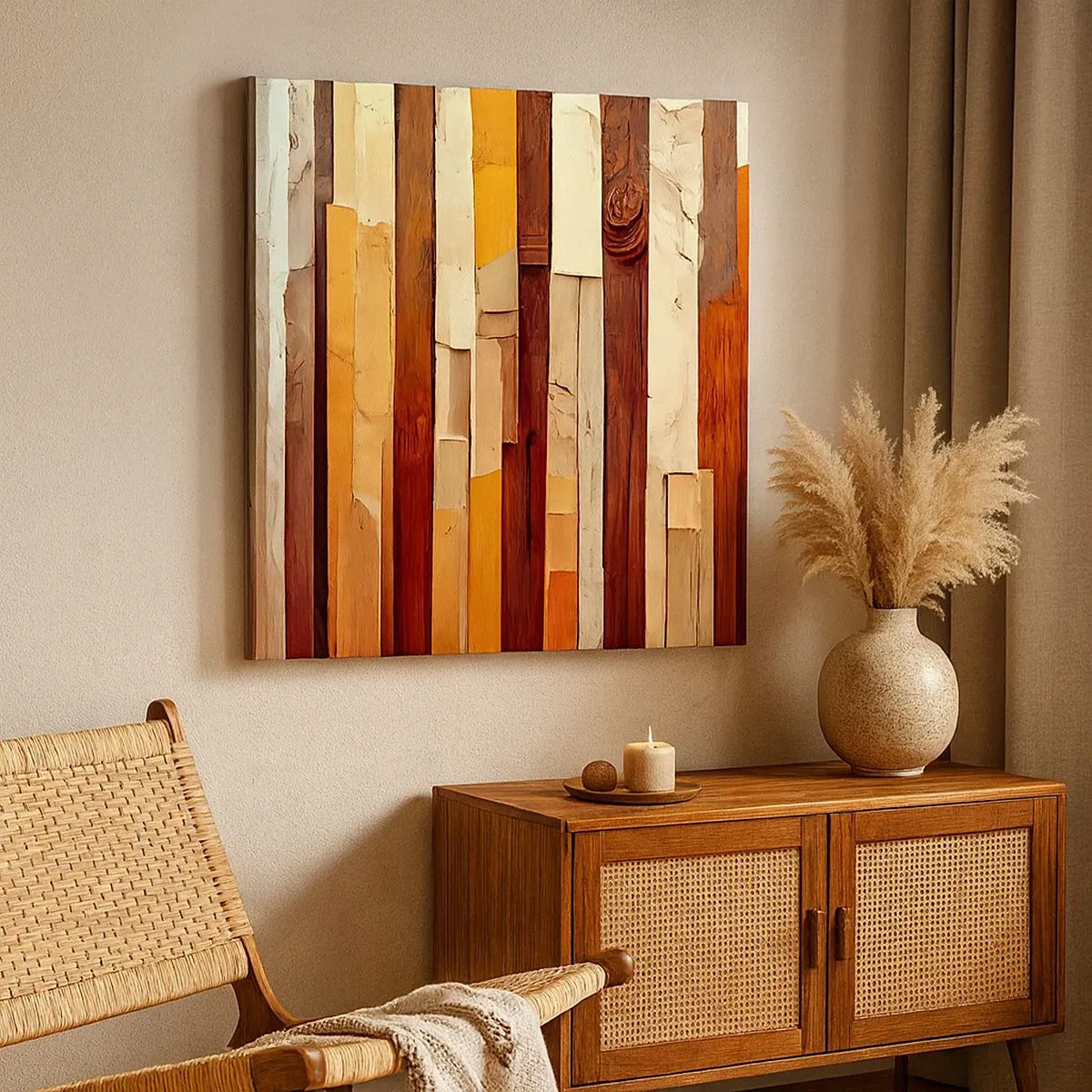 Canvastavla - Bild på duk - Hymn av skogens träd - 30x30 cm