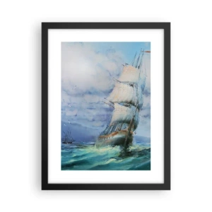 Affisch i svart ram - Goda vindar - 30x40 cm