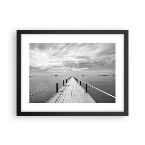 Affisch i svart ram - Kanske en resa... - 40x30 cm