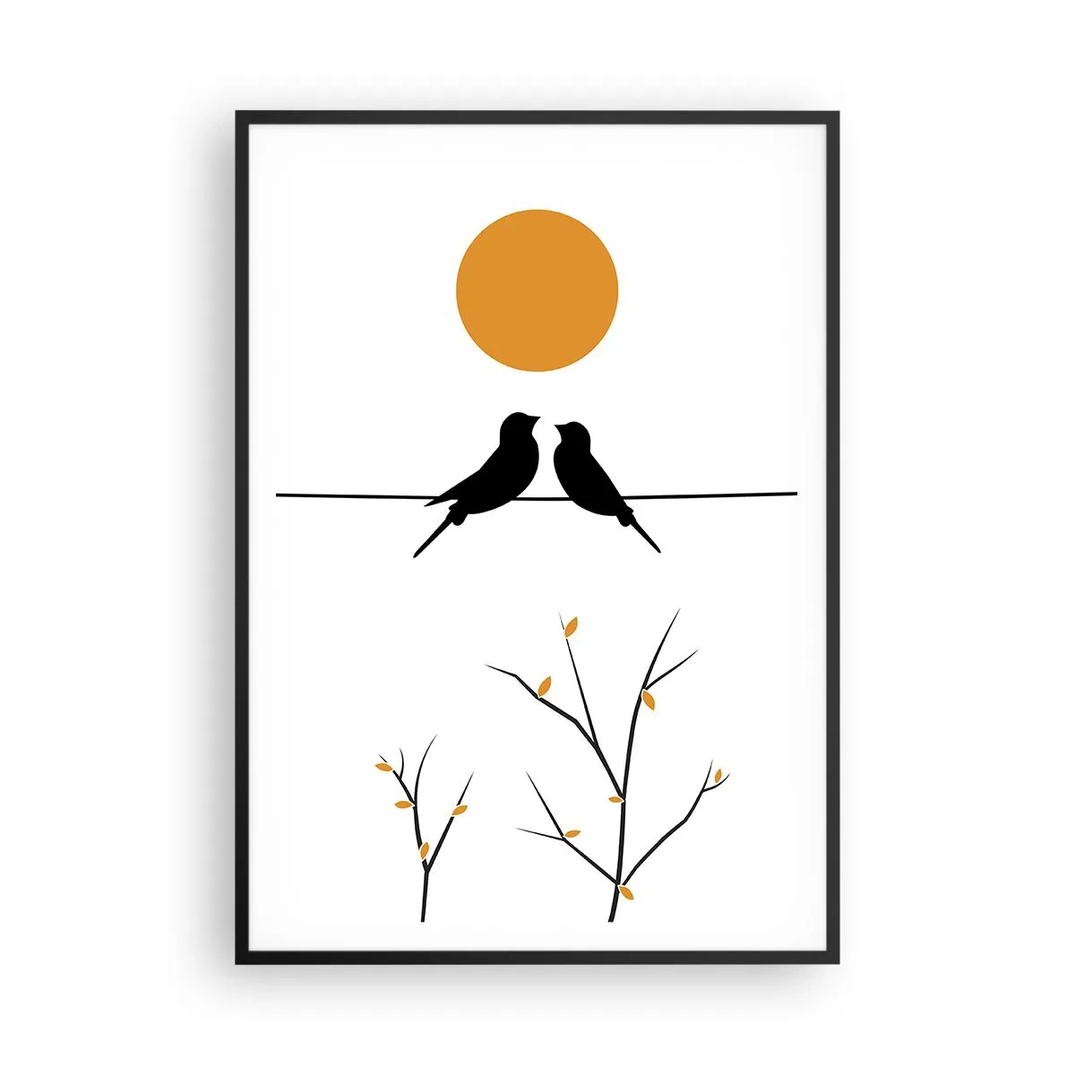 Affisch i svart ram - Näktergalens kväll - 70x100 cm