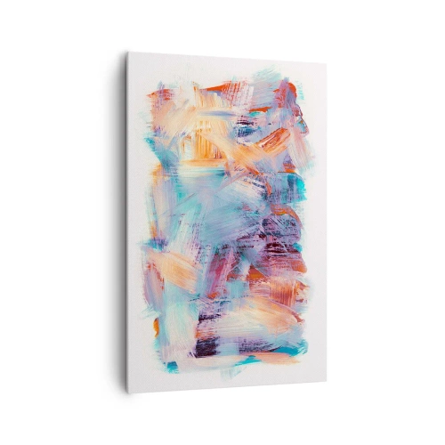 Canvastavla - Bild på duk - Färgglad röra - 80x120 cm