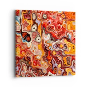 Canvastavla - Bild på duk - Om nötterna löstes upp i honung - 40x40 cm