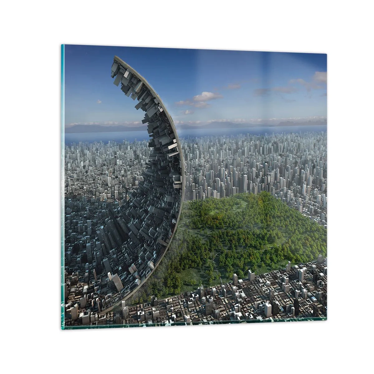 Glastavla - Bild på glas - Naturen är evig - 40x40 cm