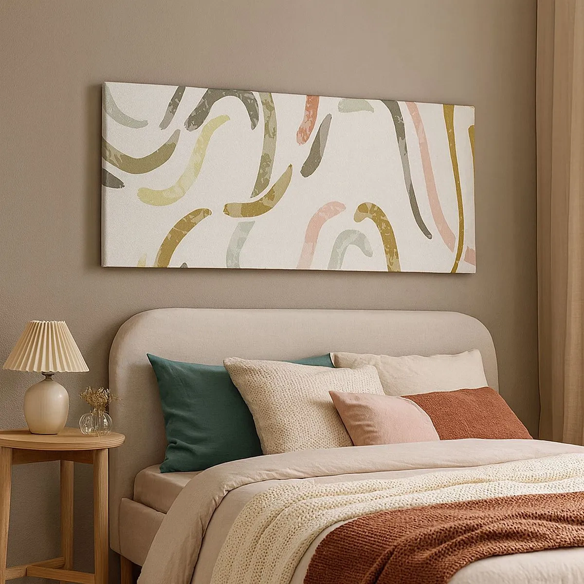 Canvastavla - Bild på duk - Abstraktionens glada dans - 100x40 cm