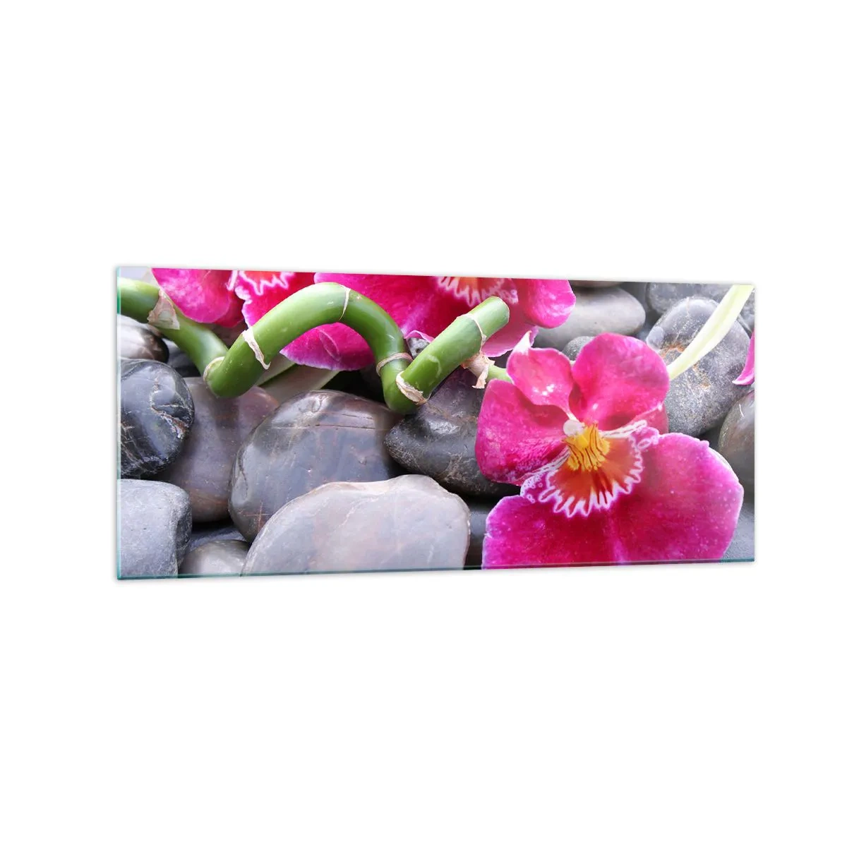 Glastavla - Bild på glas - Kyla och glöd - 120x50 cm