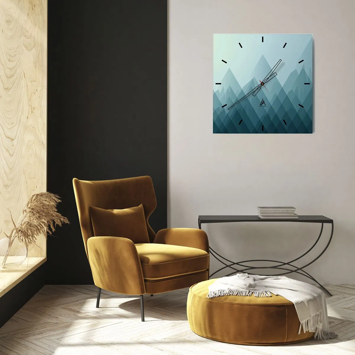 Väggklocka - Klocka på glas - Stor, större, störst - 30x30 cm