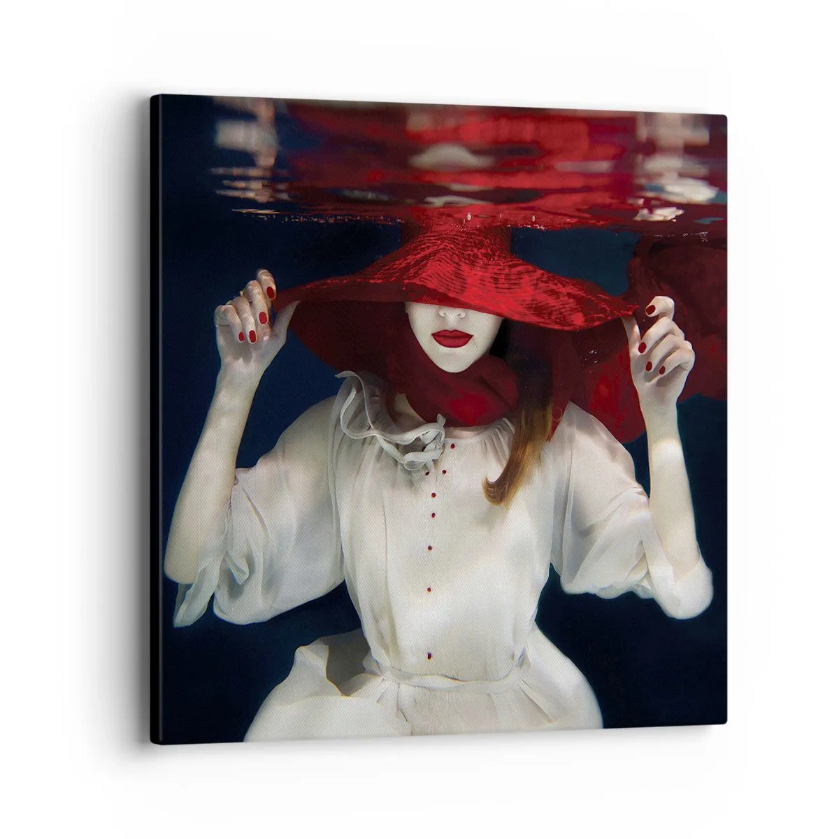 Canvastavla - Bild på duk - Konstig fru - 40x40 cm