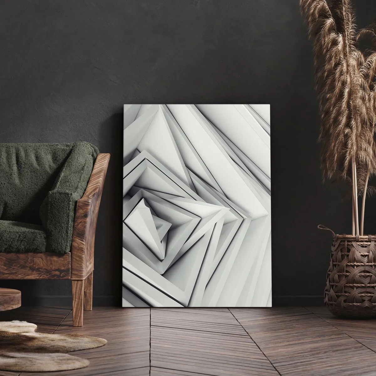 Canvastavla - Bild på duk - Blommande vassa kanter - 45x80 cm