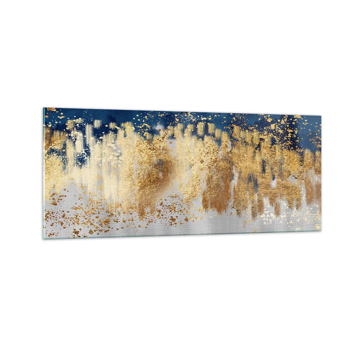 Glastavla - Bild på glas - Modern komposition med blixt - 100x40 cm