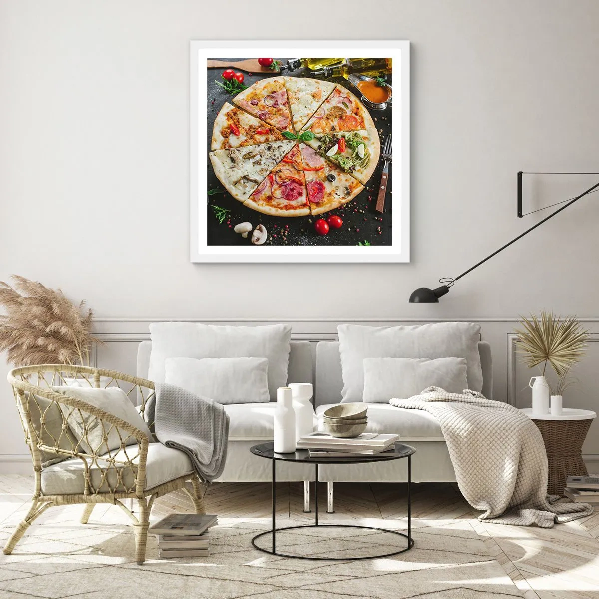 Affisch i vit ram - Smakurval - 60x60 cm
