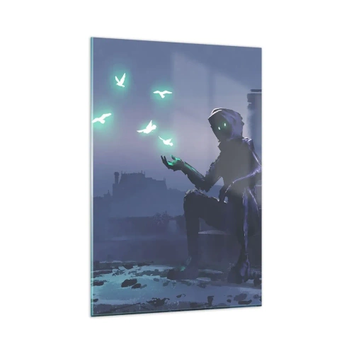 Glastavla - Bild på glas - Livet kommer tillbaka - 80x120 cm