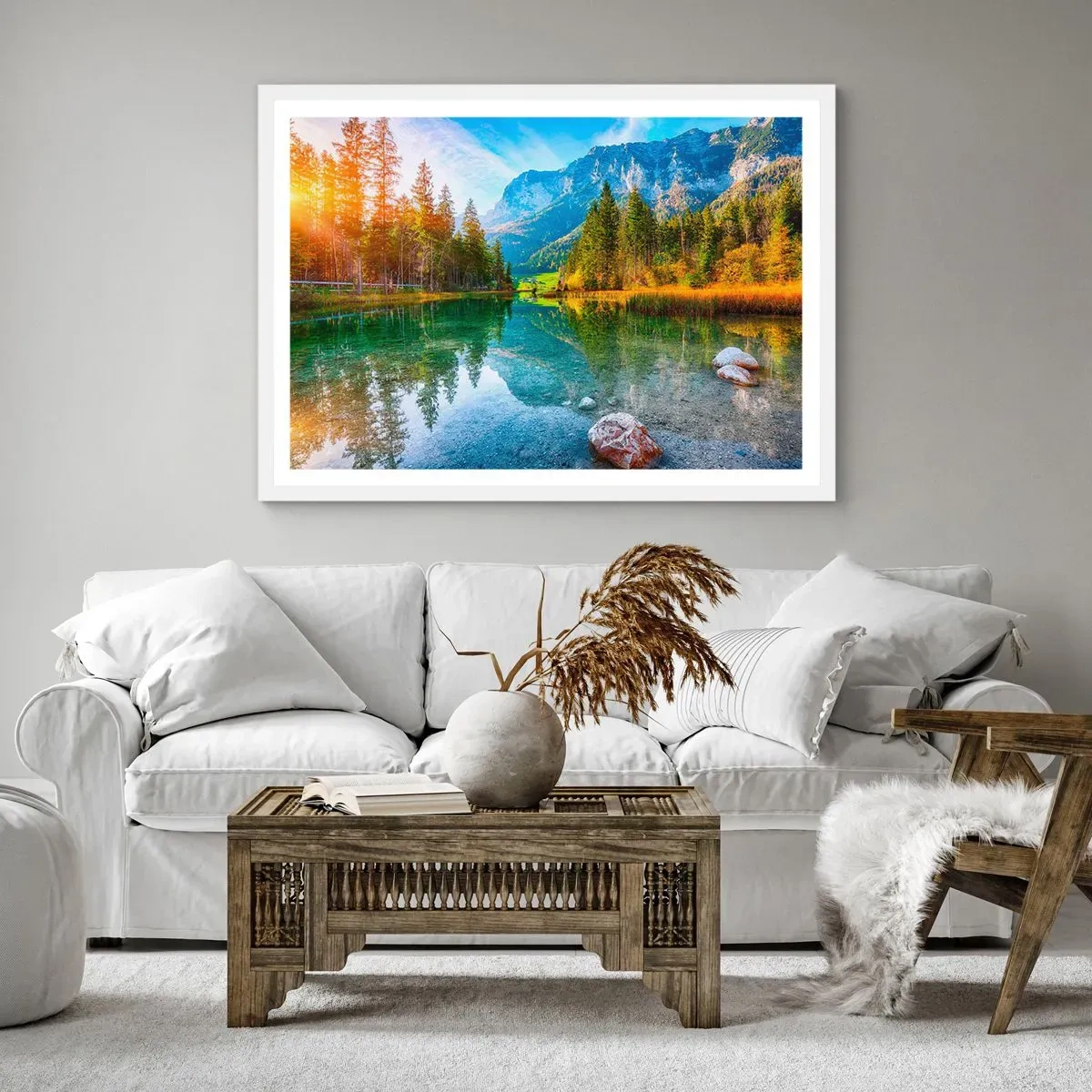 Affisch i vit ram - Höstens mildhet - 100x70 cm