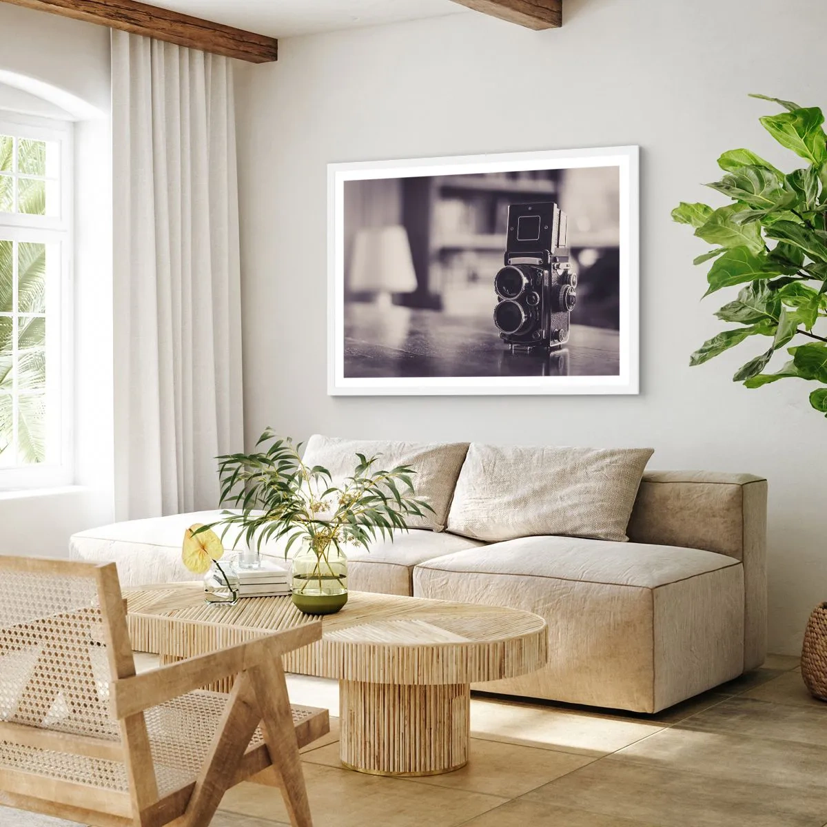 Affisch i vit ram - Ett gammalt fotografis magi - 50x40 cm