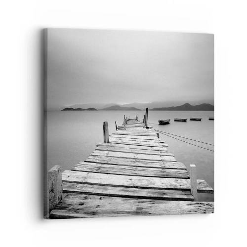 Canvastavla - Bild på duk - Bortom bergen och hav - 30x30 cm