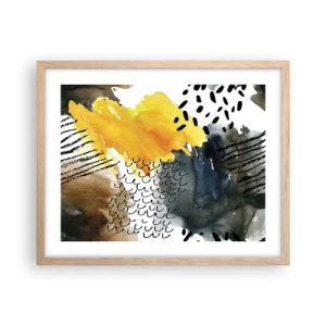 Affisch i ram av ljusek - Elementens möte - 50x40 cm