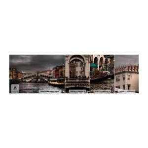 Provbit av fototapet Premium Canvas - Ett löfte om en kväll i Venedig - Stad, Venedig, Bro - 100x30 cm