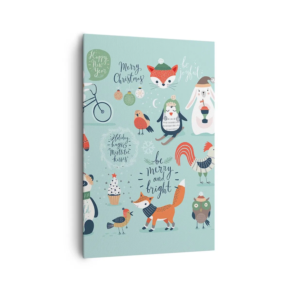 Canvastavla - Bild på duk - Må det alltid vara jul! - 80x120 cm