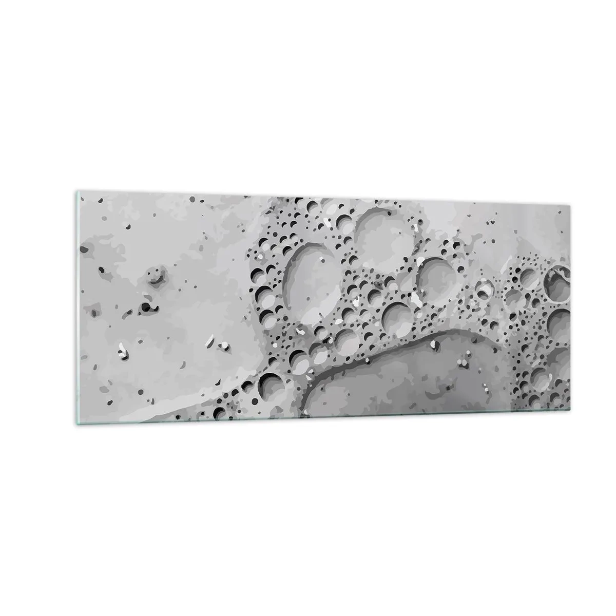 Glastavla - Bild på glas - Spår efter skum - 100x40 cm