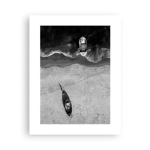 Affisch - Fortfarande på stranden... - 30x40 cm