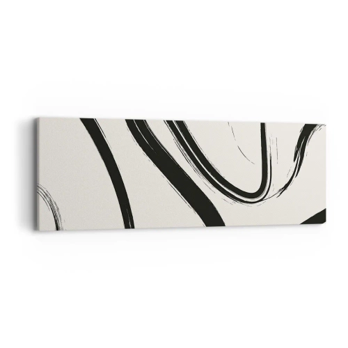 Canvastavla - Bild på duk - Svart och vit elegans - 90x30 cm
