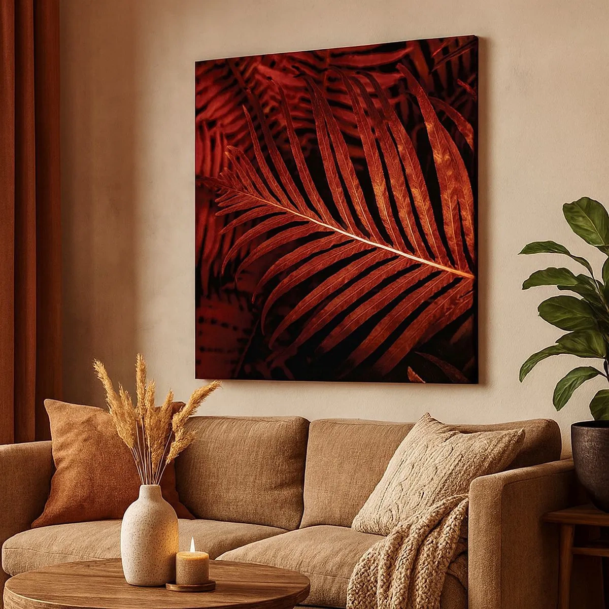 Canvastavla - Bild på duk - Livets glöd - 30x30 cm