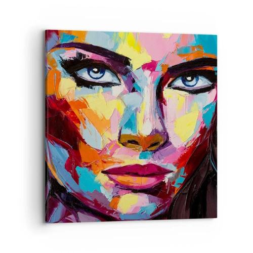Canvastavla - Bild på duk - Själen är också färgglad - 70x70 cm