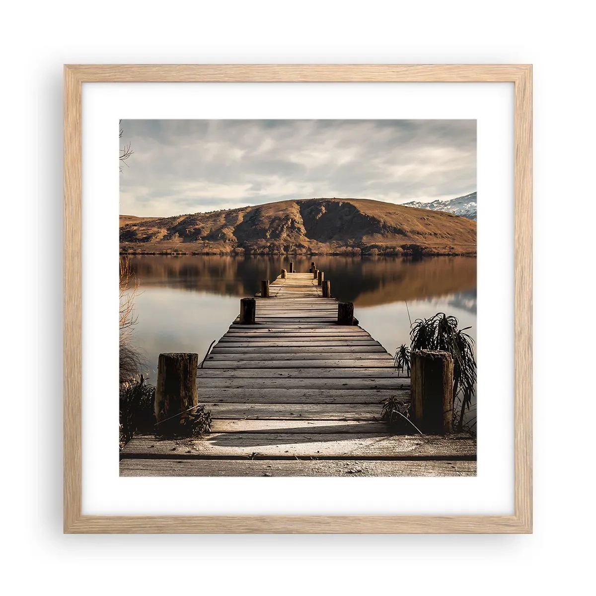 Affisch i ram av ljusek - Ett landskap i tystnad - 40x40 cm