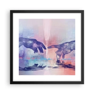 Affisch i svart ram - Den gudomliga gnistan av liv - 40x40 cm