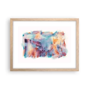 Affisch i ram av ljusek - Färgglad röra - 40x30 cm