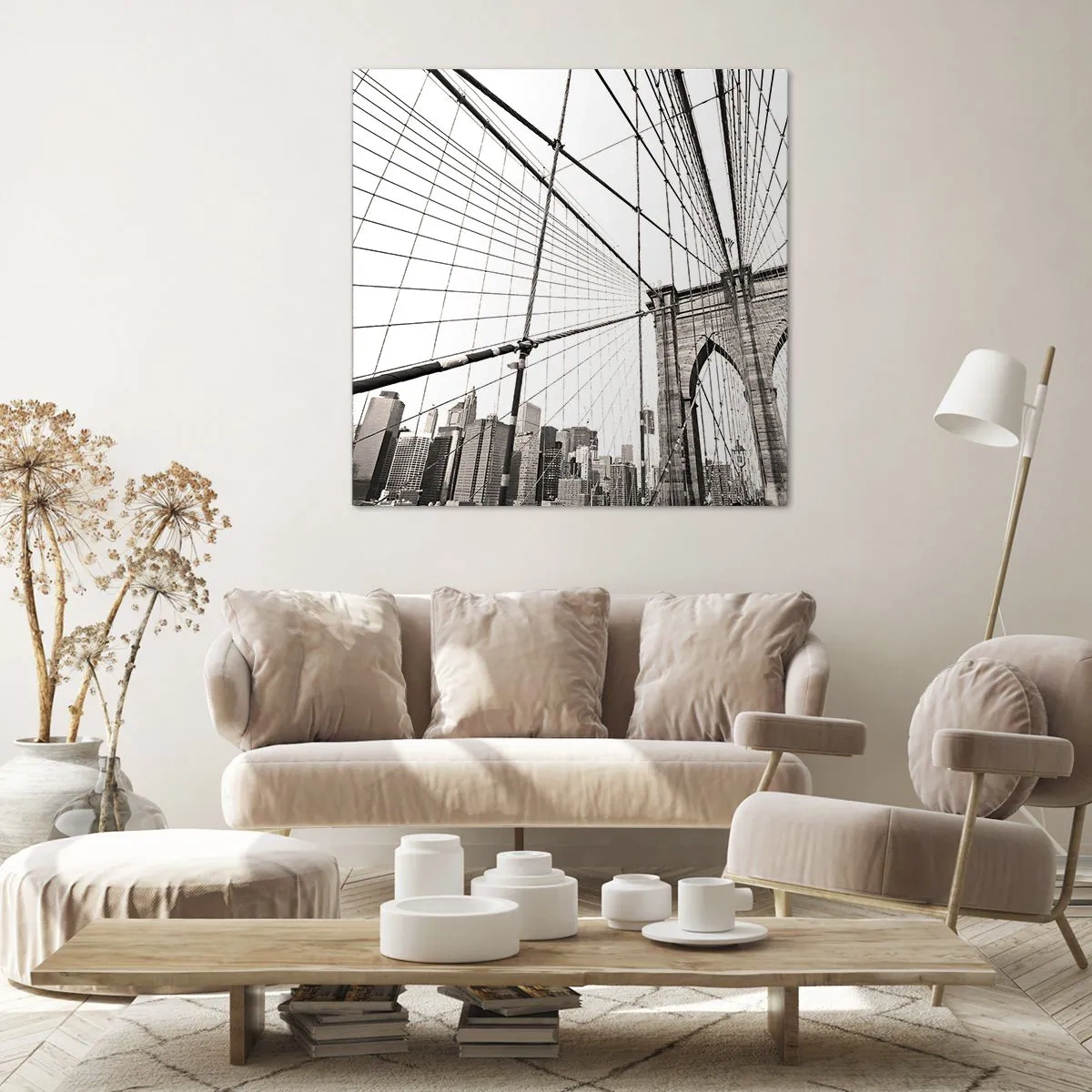 Canvastavla - Bild på duk - Domkyrkan i New York - 30x30 cm