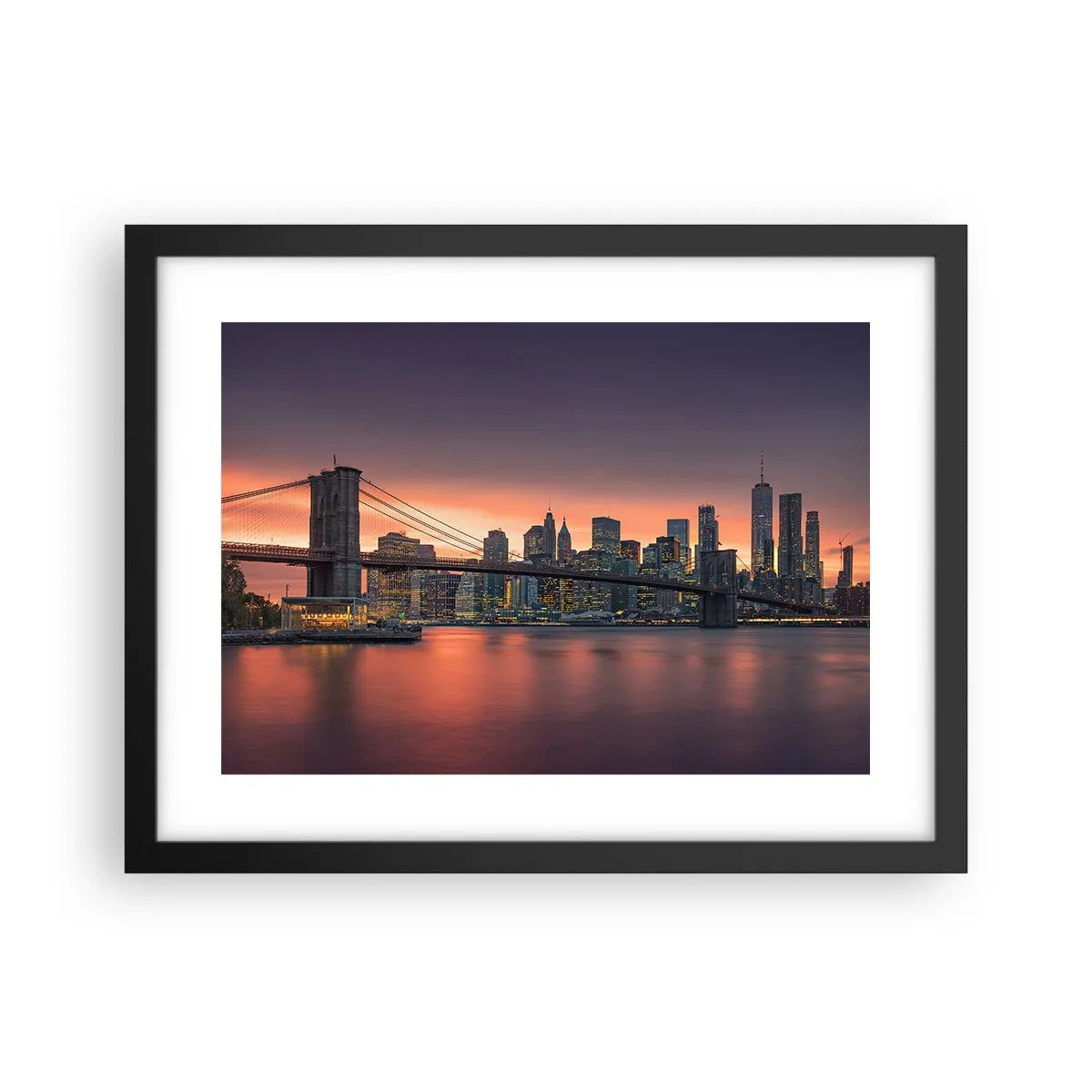 Affisch i svart ram - Doppad i lila tystnad - 40x30 cm