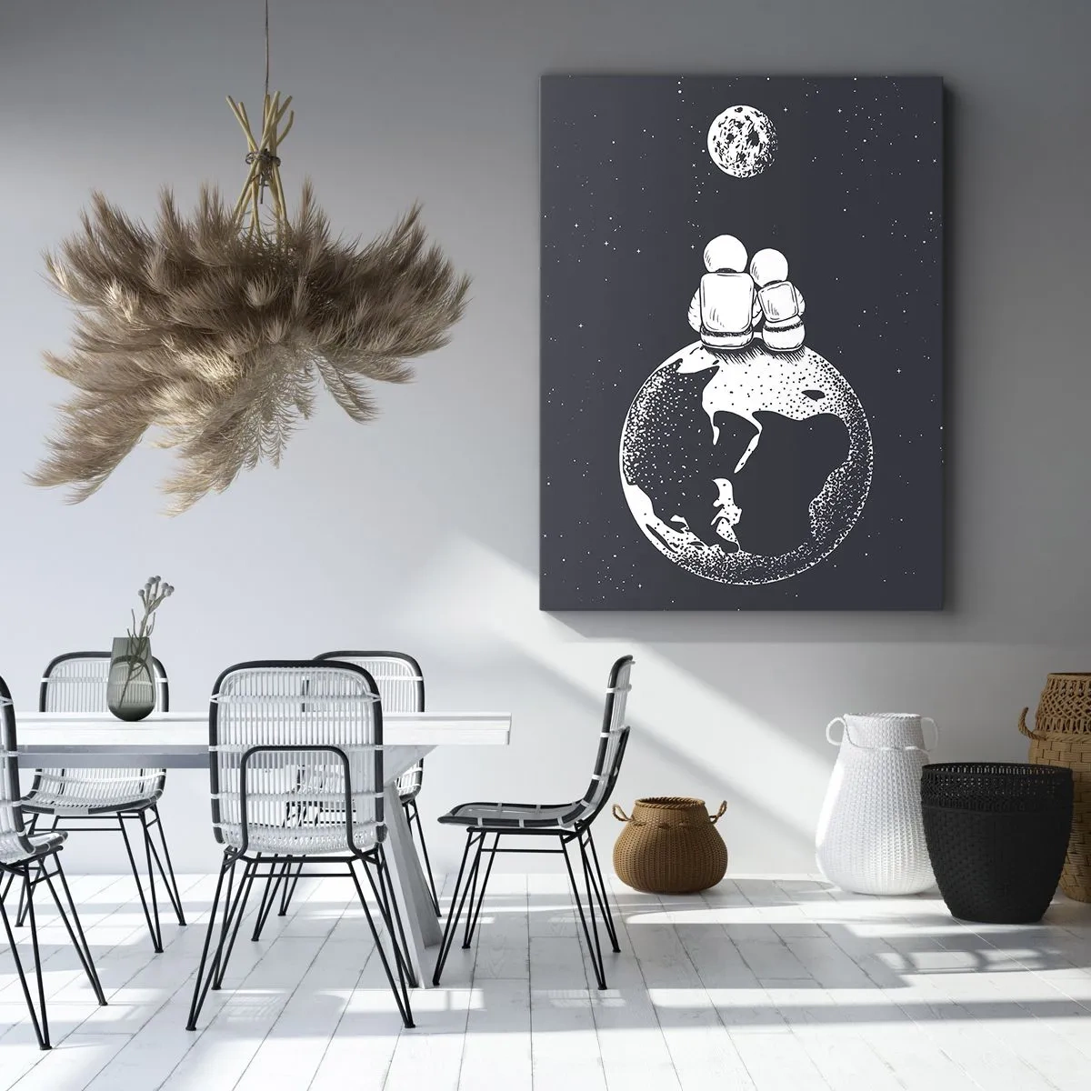 Canvastavla - Bild på duk - En kosmisk kärlekshistoria - 50x70 cm