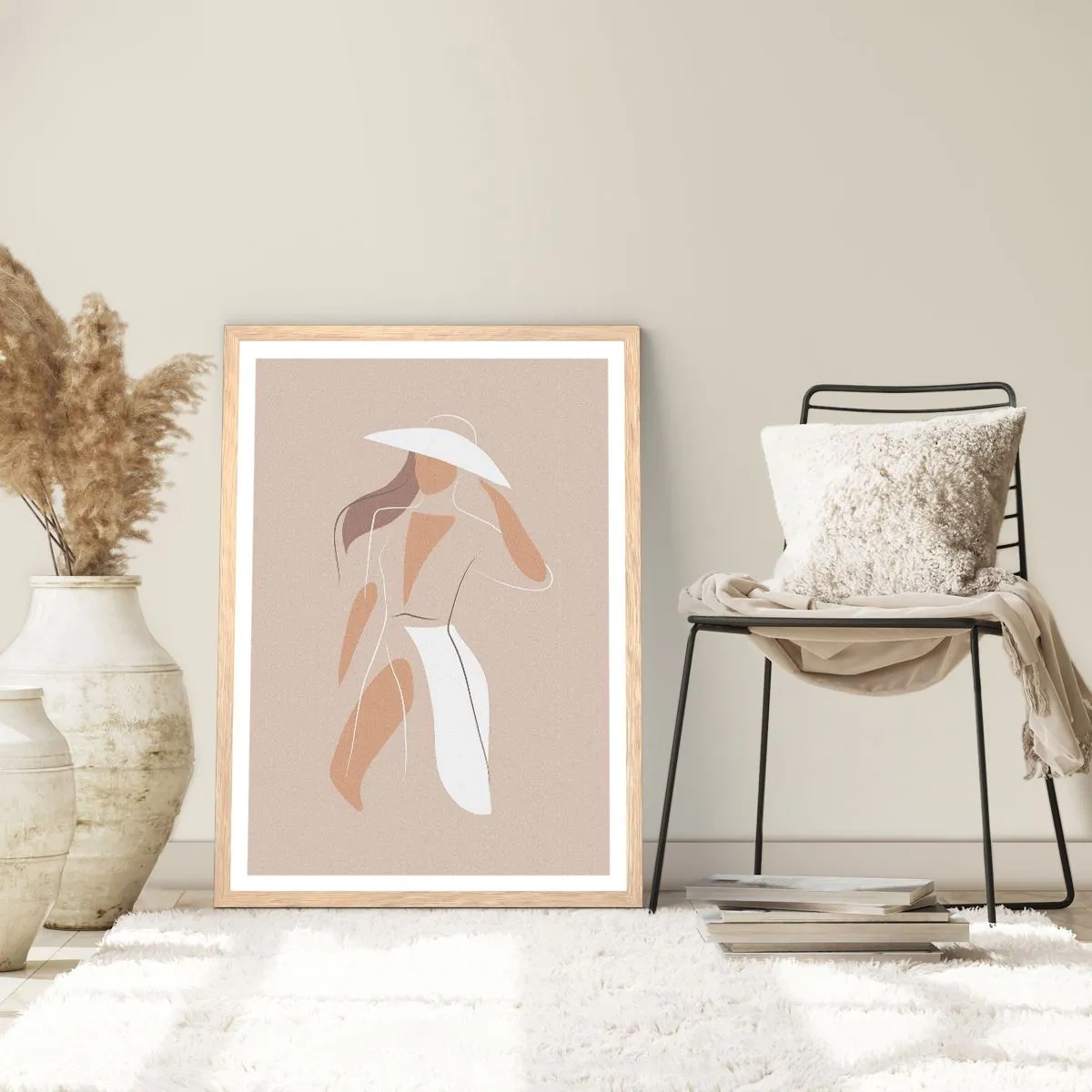 Affisch i ram av ljusek - Mode är lek - 70x100 cm