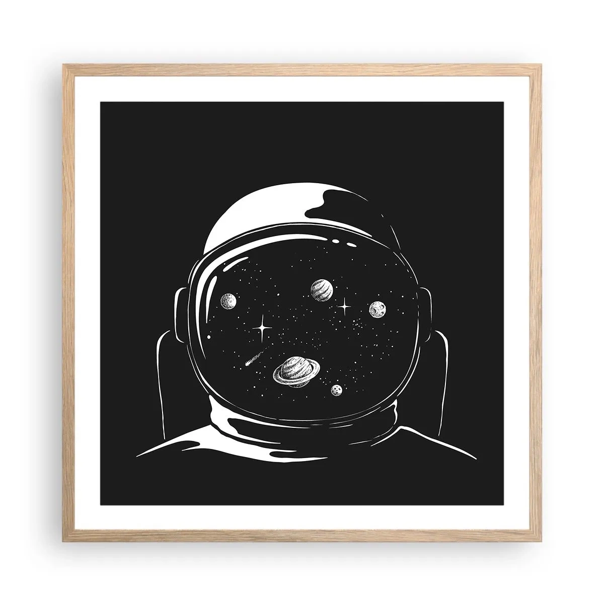 Affisch i ram av ljusek - Fin utsikt - 60x60 cm