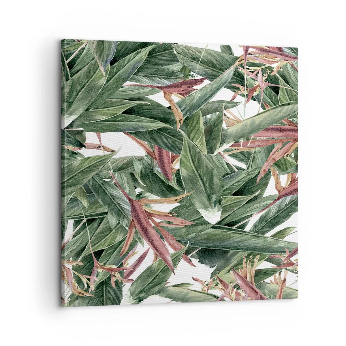 Canvastavla - Bild på duk - Smaragd-lila växter - 60x60 cm