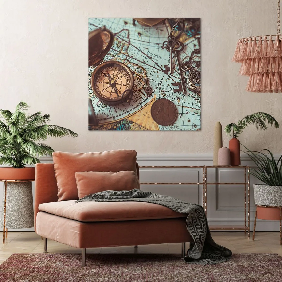 Canvastavla - Bild på duk - För äventyrare - 60x60 cm