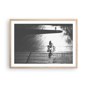 Affisch i ram av ljusek - Rakt fram genom staden - 70x50 cm