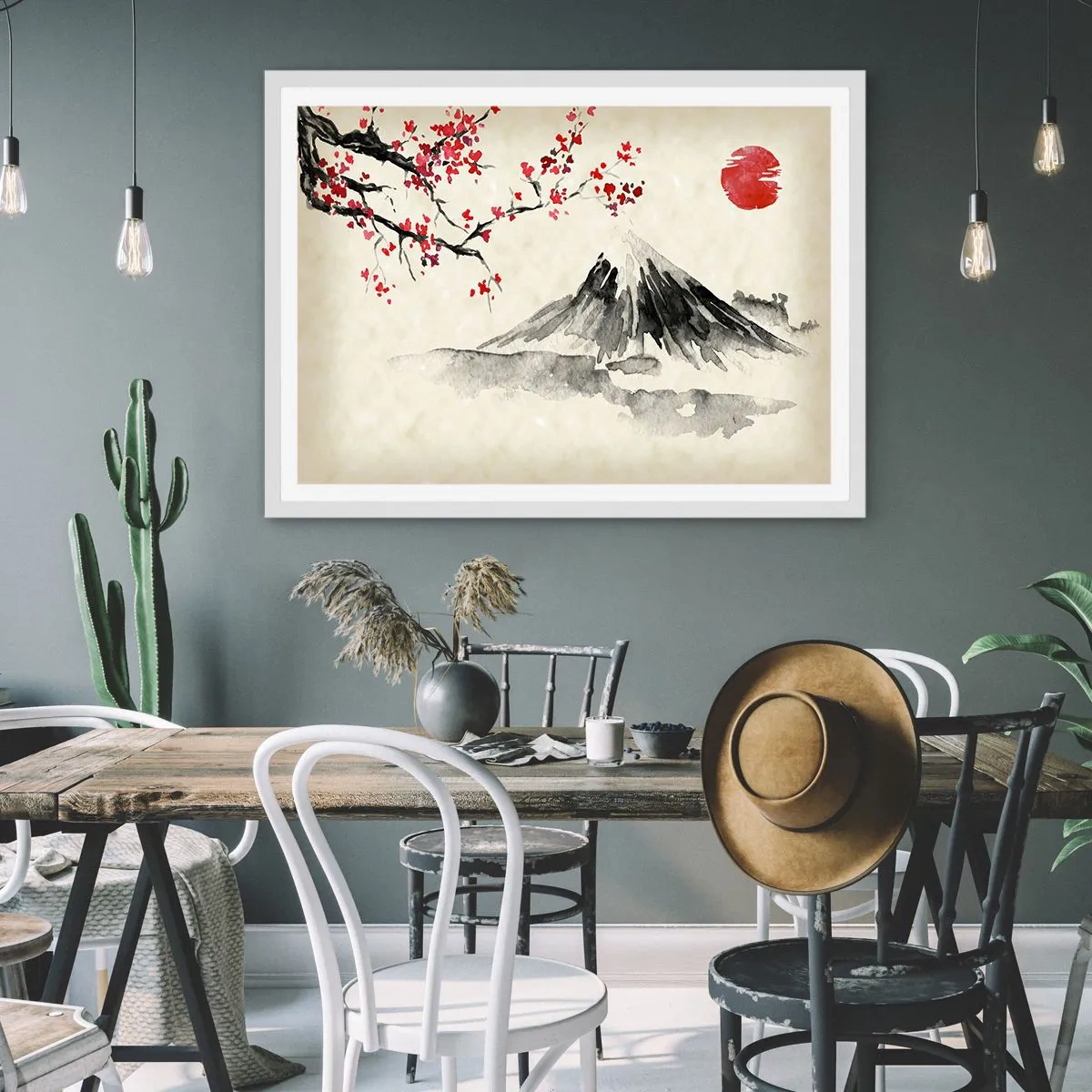 Affisch i vit ram - Bli kär i Japan - 70x50 cm