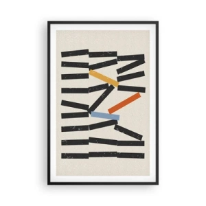 Affisch i svart ram - Domino - komposition - 61x91 cm