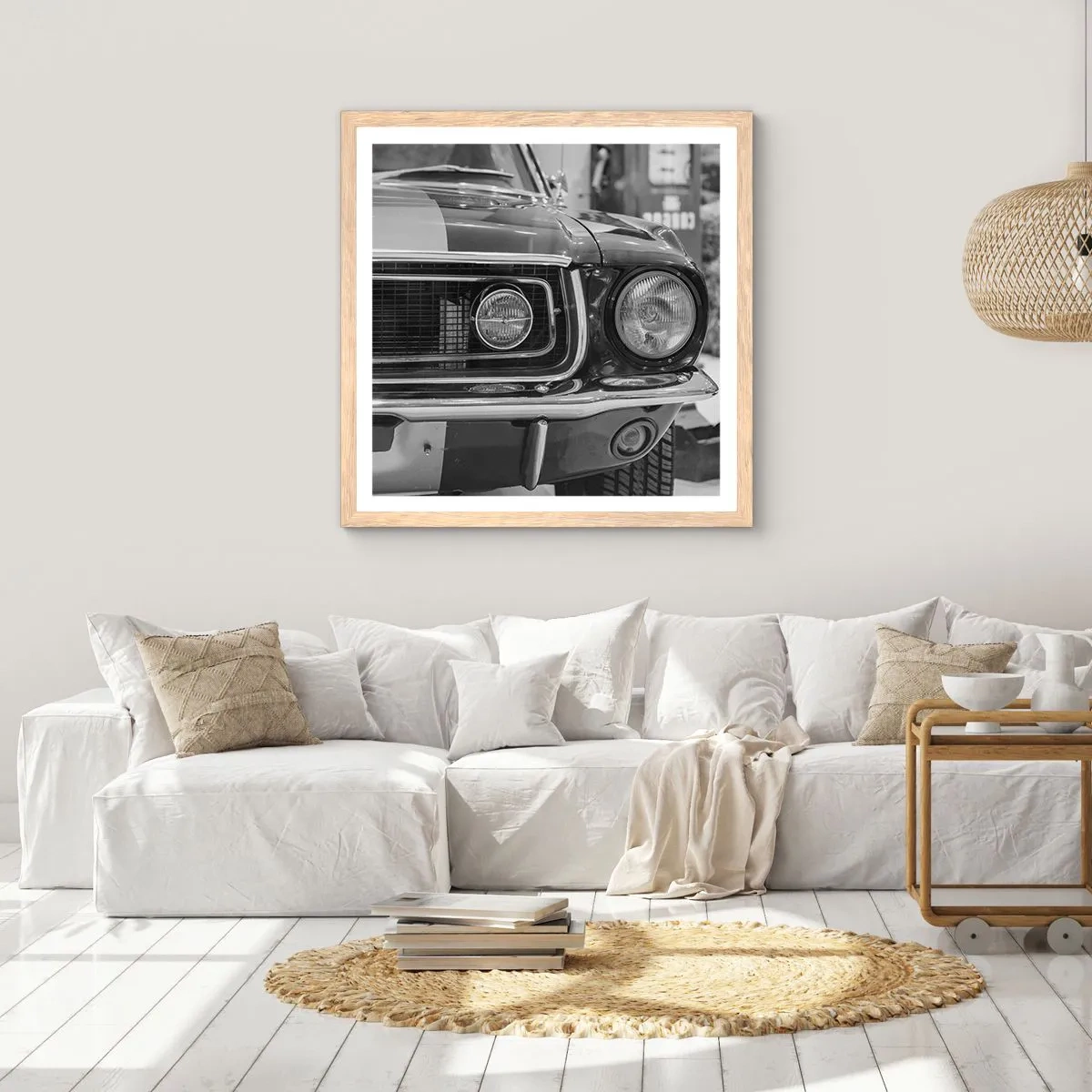 Affisch i ram av ljusek - Kör hårt - 30x30 cm