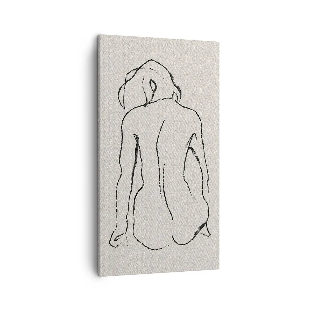 Canvastavla - Bild på duk - Naken flicka - 45x80 cm