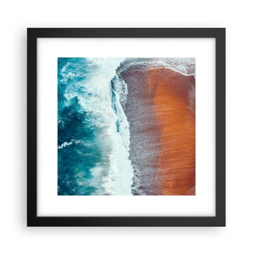 Affisch i svart ram - En touch av havet - 30x30 cm