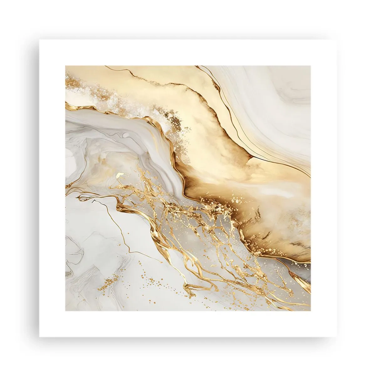 Affisch - Abstraktion: skönhet och godhet - 40x40 cm