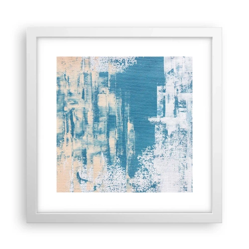 Affisch i vit ram - Genom istapp - 30x30 cm