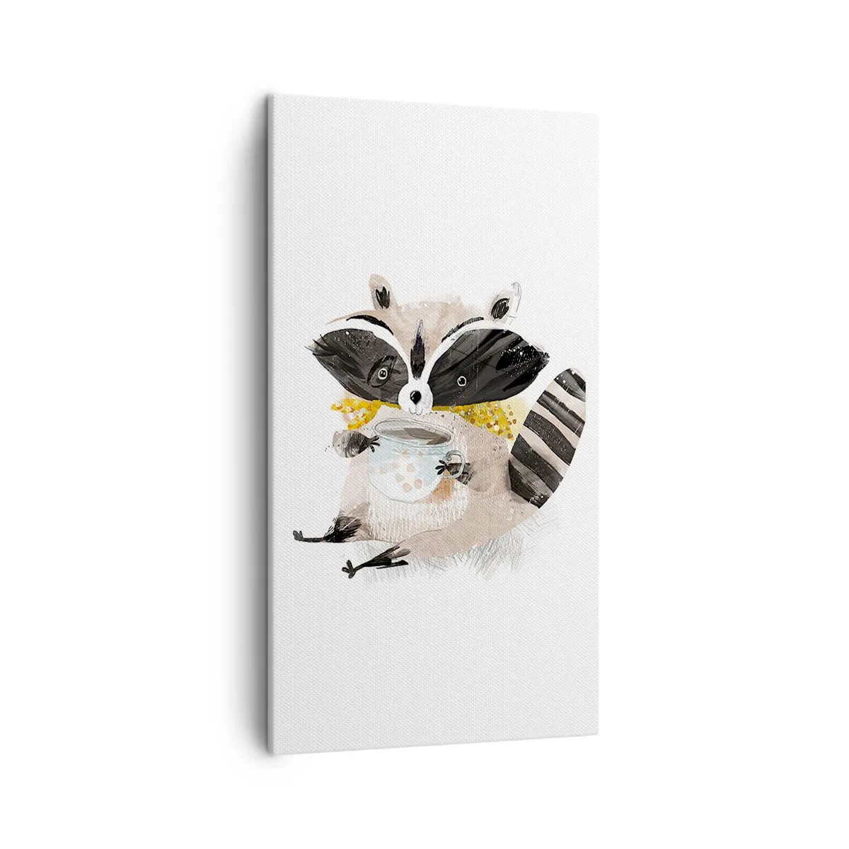 Canvastavla - Bild på duk - Min vän tvättbjörn - 45x80 cm