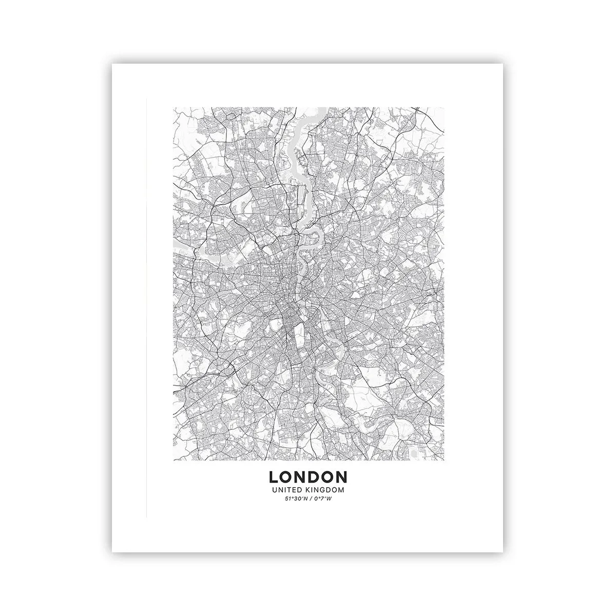 Affisch - Karta över London-labyrinten - 40x50 cm