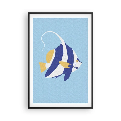 Affisch i svart ram - Miss av tropiska vatten - 61x91 cm