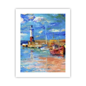 Affisch - Eftermiddag i regnbågsviken - 40x50 cm